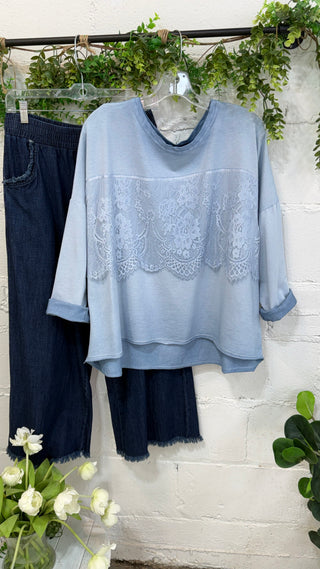 Darby Top Lt Blue Shirts & Tops MuMu