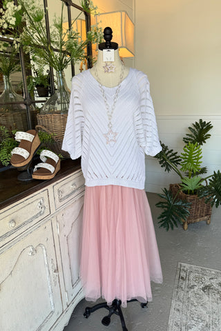 Signature Sweater White Sweater Miss Carla