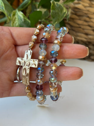 Pure Joy Cross Bracelet Natural Bracelets SM Style