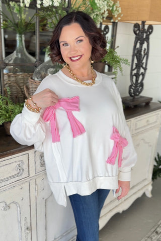 Courtney White/Pink Shirts & Tops Fantastic Fawn