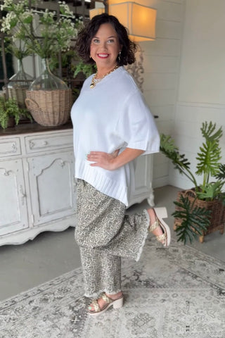 Lotta Beige Leopard Pants by Jodifl Pants Jodifl
