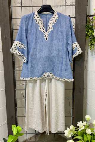 St John Top Denim Shirts & Tops Originalusa