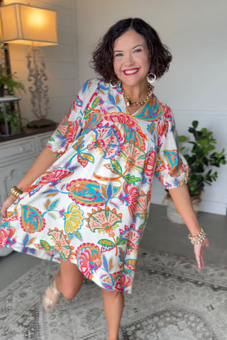 Sweet and Sassy Dress Cream by Umgee limited stock Dresses Umgee