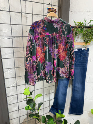 Vivid Gardens Forest Green by Jodifl Shirts & Tops Jodifl