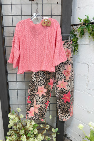 Mabel Sweater Coral Pink by Entro limited stock Sweater Entro