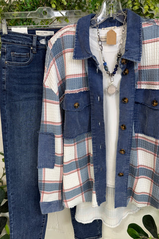Dayshift Shacket Denim by Easel
