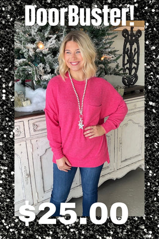 Weekend Vibes Fuchsia Shirts & Tops Zenana