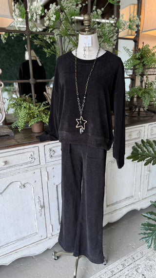 Laid Back Days Long Pant Set Black