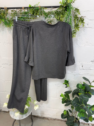 Easy Going Top Charcoal by Umgee Shirts & Tops Umgee