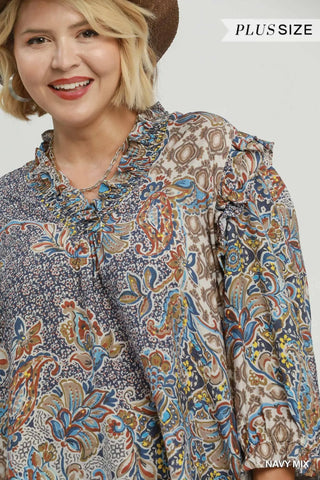 Adams Top Navy by Umgee Shirts & Tops Umgee