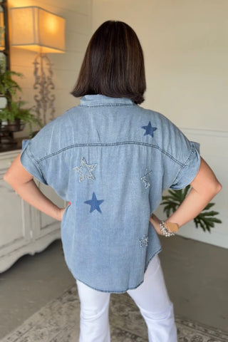 Nova Top Lt Denim Shirts & Tops Sage & Fig