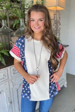 Firecracker Top Cream Shirts & Tops Heimish USA