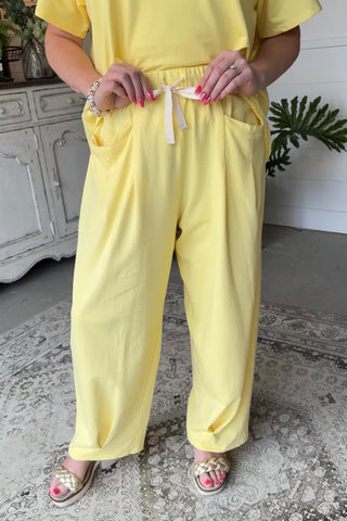 Settle Down Pant Set Yellow RESTOCK Soon Top & Pant Set Davi & Dani