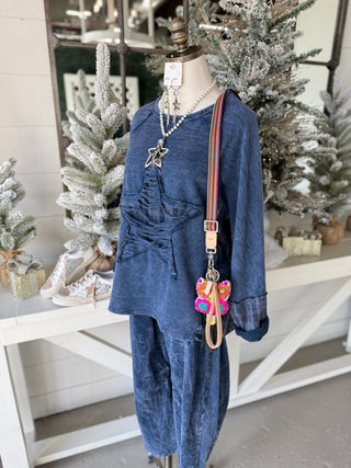 Born a Star Navy Shirts & Tops J Her