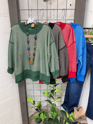 Elevate Sweater Blue sweater Zenana