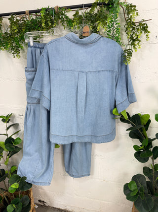 Garrett Top Chambray