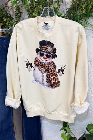 Frosty Glam Sweatshirt Ivory Sweatshirt The Crystal Ranch