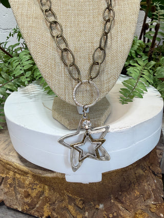 Trio Star Necklace Mixed