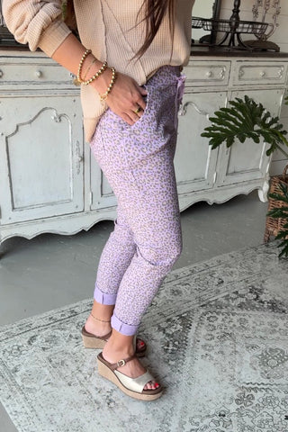 Lovin Leopard Pants Lavender