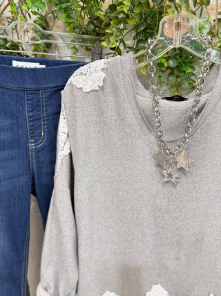 Daydreamer Top Grey Shirts & Tops MuMu