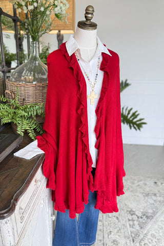 Stylish Cape Red Cape Fenco