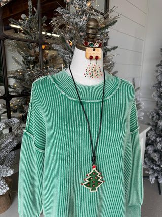 Chelsea Kelly Green sweater Zenana