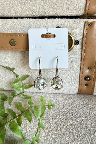 Bedazzled Earrings Silver Clear Earrings Accessories To Go