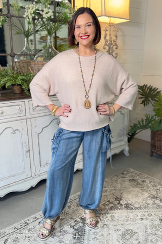 Troublemaker Sweater Oatmeal Sweater Miracle