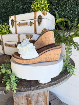 Wildflower Wedge Sandals White by Corky’s Sandal Corky's Footwear