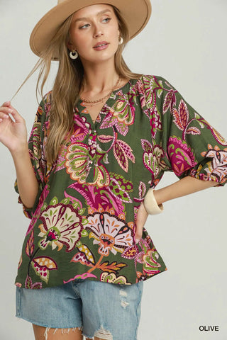 Bethany Olive by Umgee Shirts & Tops Umgee