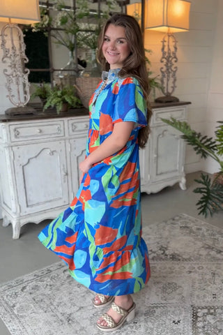 Mary Kate Maxi Dress Cerulean by Umgee Dresses Umgee