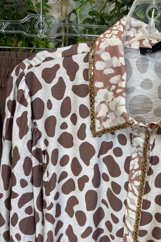 Trenna Top Mocha Mix by Gigio