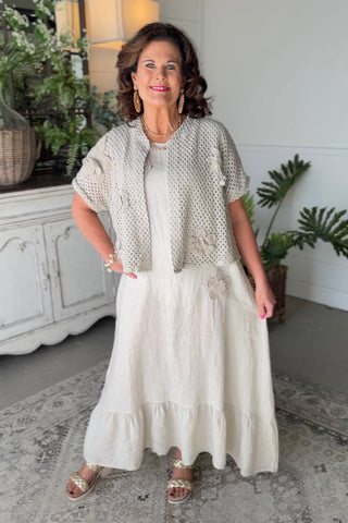 Gretta Maxi Dress Taupe Dresses S & F/ Italy