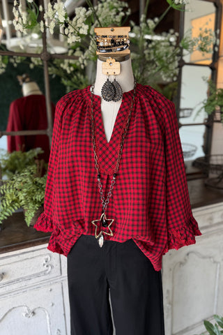 Mira Top Red by Umgee Shirts & Tops Umgee
