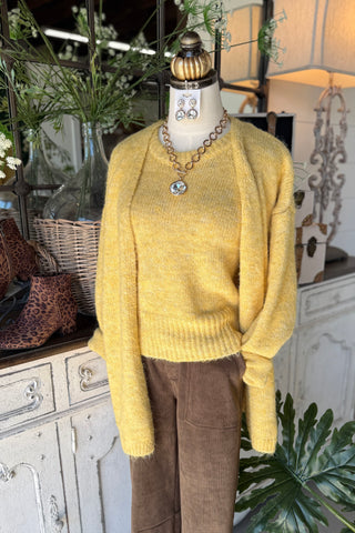 Gleeful Cardigan Set Honey Sweater Pol Clothing
