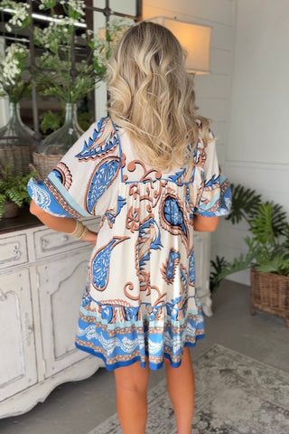 Adored Dress Blue Mix by Umgee Dresses Umgee