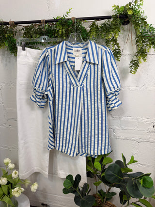 Cynthia Top Blue by Umgee Shirts & Tops Umgee