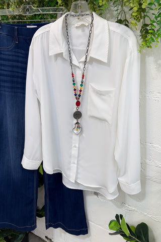 Hey Lady Top Off White by Jodifl