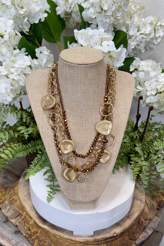 Monroe Necklace Bronze/Gold