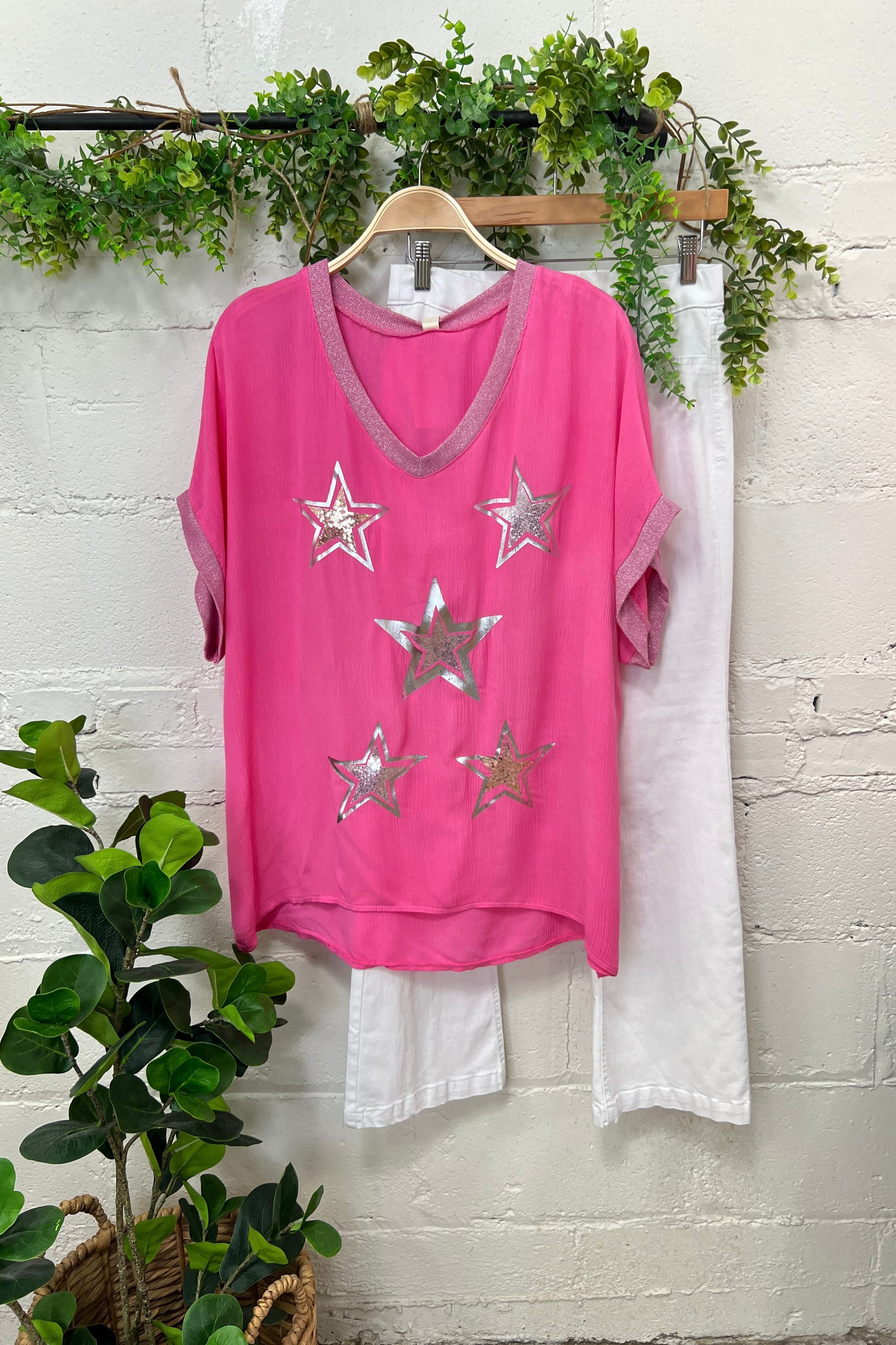 Shoot For The Stars  Oz One Size Hot Pink/Stars 