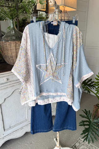 Precious Star Top Steel Blue by POL Clothing Shirts & Tops Pol Clothing