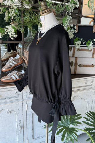 Leisurely Top Black