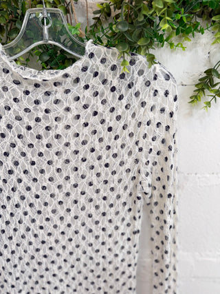 Divine Top Ivory/Black Shirts & Tops RareRaw Clothing