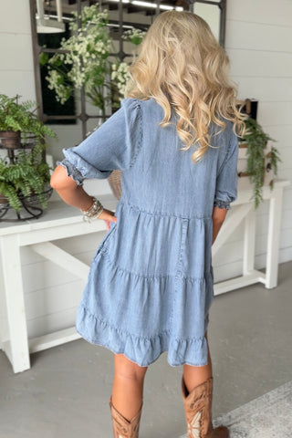 Delightful Denim Dress by Easel Dresses Easel