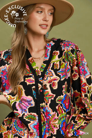 Four Seasons Top Black by Umgee