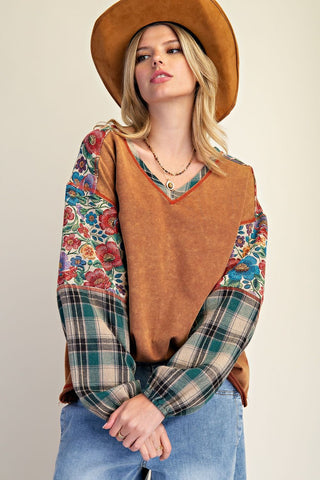 Winslet Top Chestnut by Easel