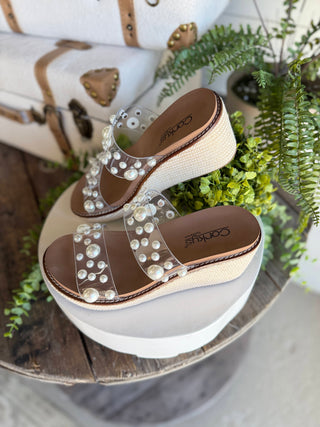 Look Whos Here Sandals Clear by Corky’s Sandal Corky's Footwear