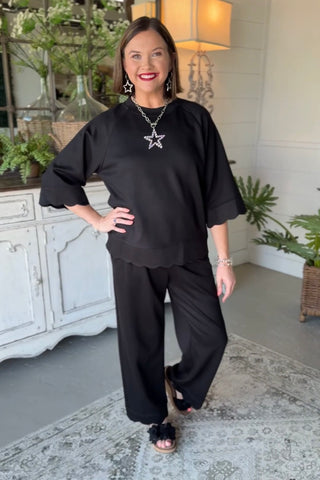 Brynlee Pants Black by Umgee Pants Umgee