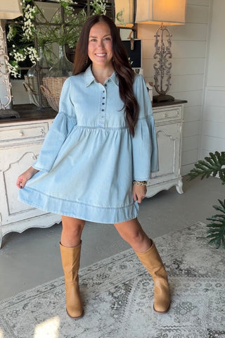 Backroads Dress Lt Denim
