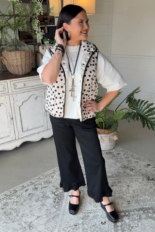 Lotsa Dots Vest Cream by Bibi Vest Jacket Bibi